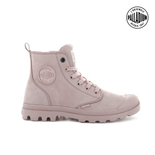 Palladium Pampa Hi Zip Nubuck Women's Boots Rose | UK F659-ODA